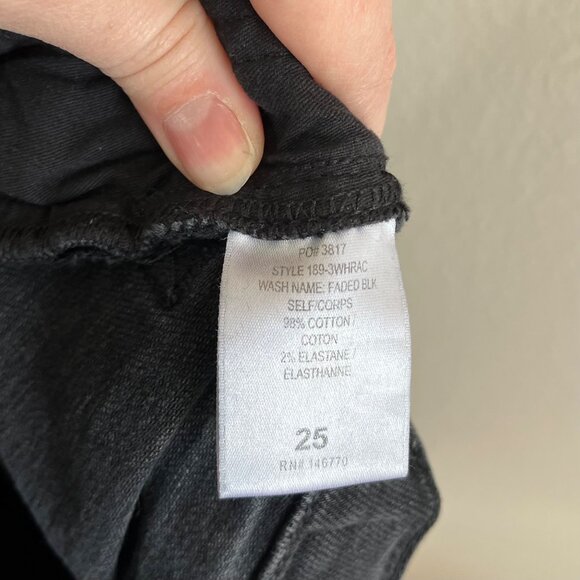 Re/Done Originals Black High Rise Ankle Crop Denim Jeans Size 25 - Picture 11 of 12